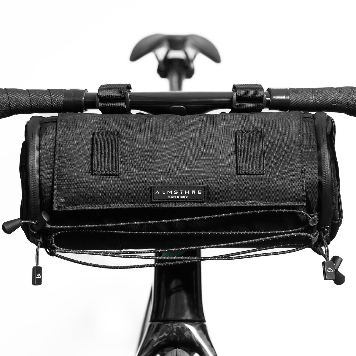 ALMSTHRE Signature XL Bar Bag – Midnight Black | Hard-Shell Bike Handlebar Bag 1