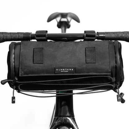 ALMSTHRE Signature XL Bar Bag – Midnight Black | Hard-Shell Bike Handlebar Bag 1