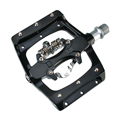 Exustar E-PM820 Dual SPD Alloy Platform Pedals Cr-Mo Axle Sealed Bearing Black 2