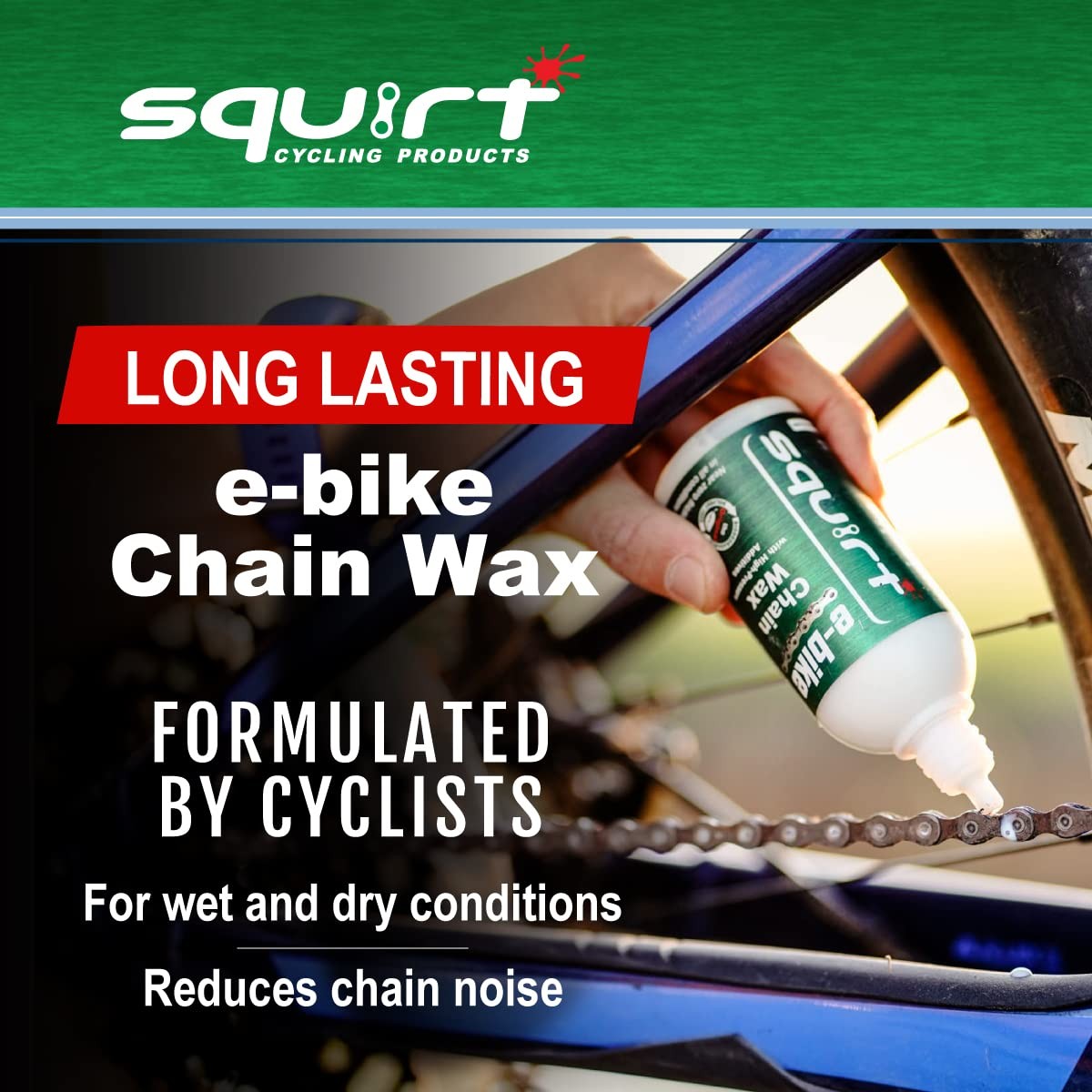 Squirt SQ-101 E-Bike Chain Wax Lubricant High-Pressure for Electric Bikes 500mL 2