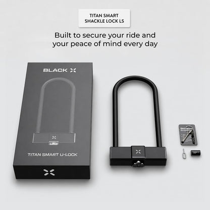 Black X Titan Smart Shackle Lock LS, Bicycle, Motorcycle, Scooter or Bike Lock 7