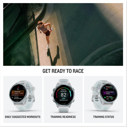 Garmin Forerunner 570 Watch 42mm Cloud Blue/Translucent Whitestone Silicone 4