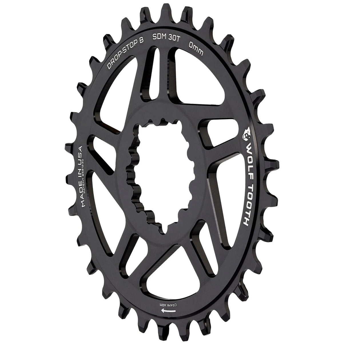 Wolf Tooth 30T Direct Mount Chainring 3-Bolt 3mm Offset for 12-Speed 4