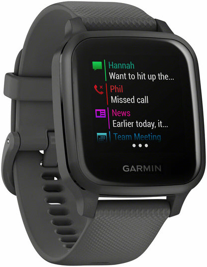 Garmin Venu SQ GPS Watch - Grey / Grey Silicone Band 2