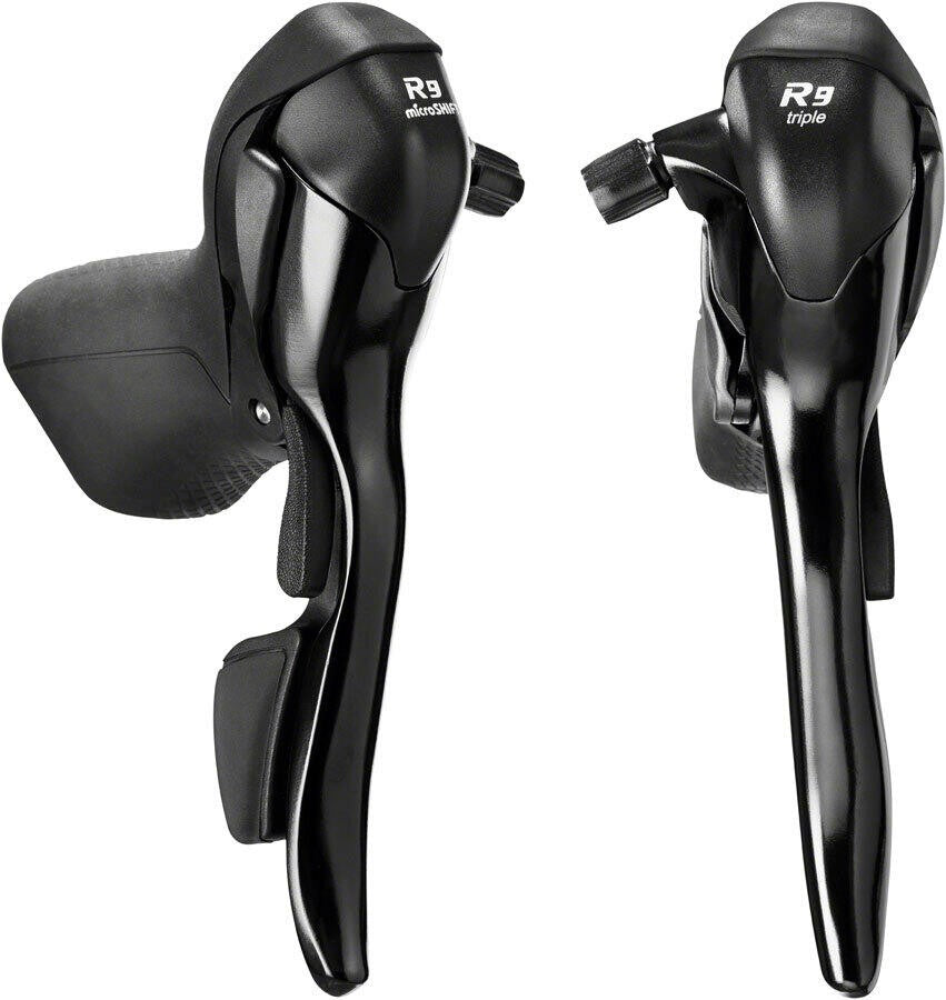 microSHIFT R9 Drop Bar Shift/Brake Lever Set - 3 x 9-Speed Shimano Compatible 1