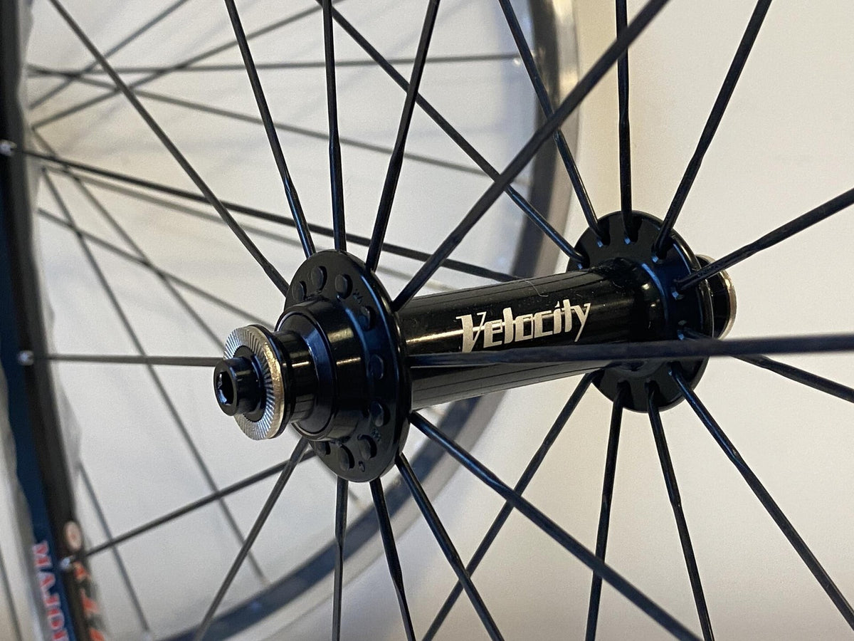Velocity MAJOR TOM 700c Tubular Road Wheelset 24h/28h 100/130 8-10s - Black 6