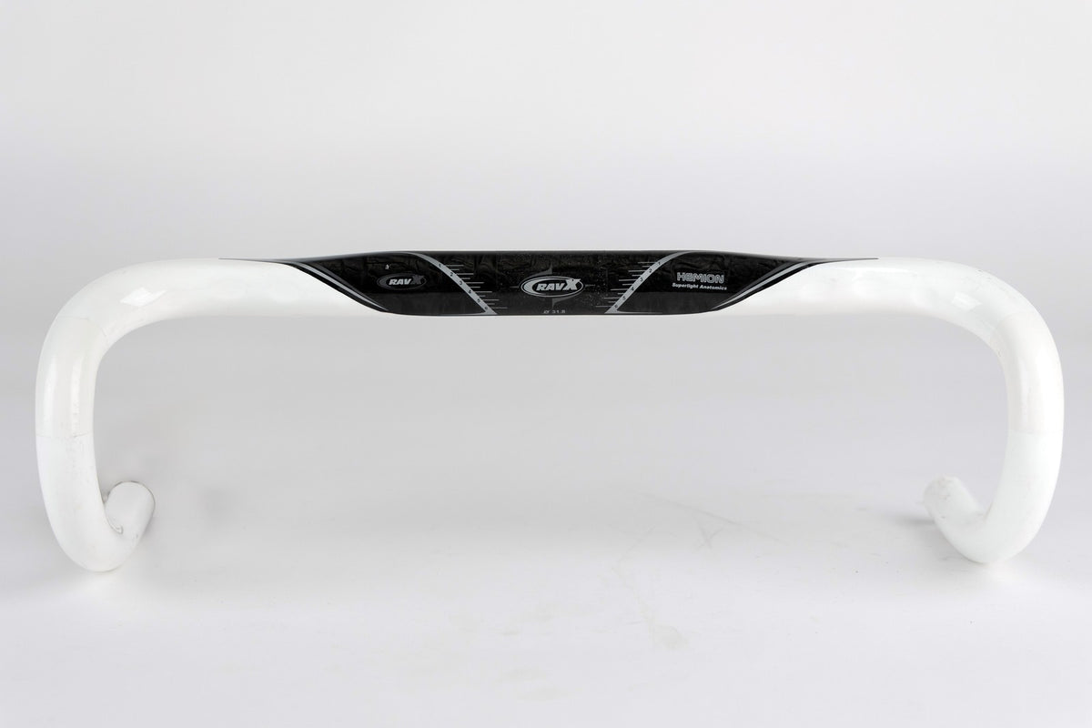 RavX Hemion Carbon Fiber Road Drop Handlebar 31.8 42cm // White 5