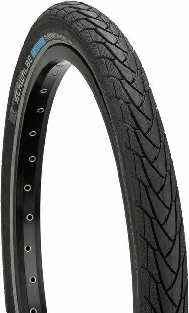 Schwalbe Marathon Plus Tire 20x1.75 Wire Bead Black with Reflective Sidewall 1