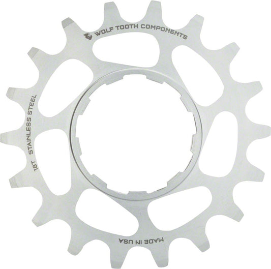 Wolf Tooth Single Speed Stainless Steel Cog: 18T, Compatiblewith 3/32" Chains 1