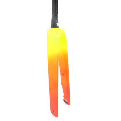 Trek Project 1 Madone SLR Gen 6 Disc Fork 45mm Radioactive Coral to Yellow Fade 1