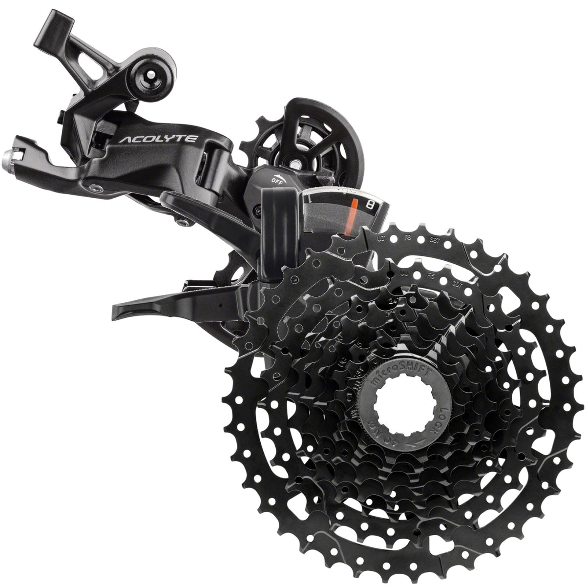 microSHIFT Acolyte 8-Speed Bike Parts Bundle: Super Short Cassette, Rear 1