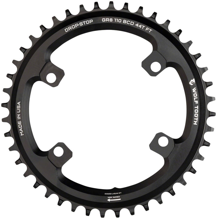 Wolf Tooth 110 Asymmetric BCD Chainring - 46t, 110 Asymmetric BCD, 4-Bolt, 1