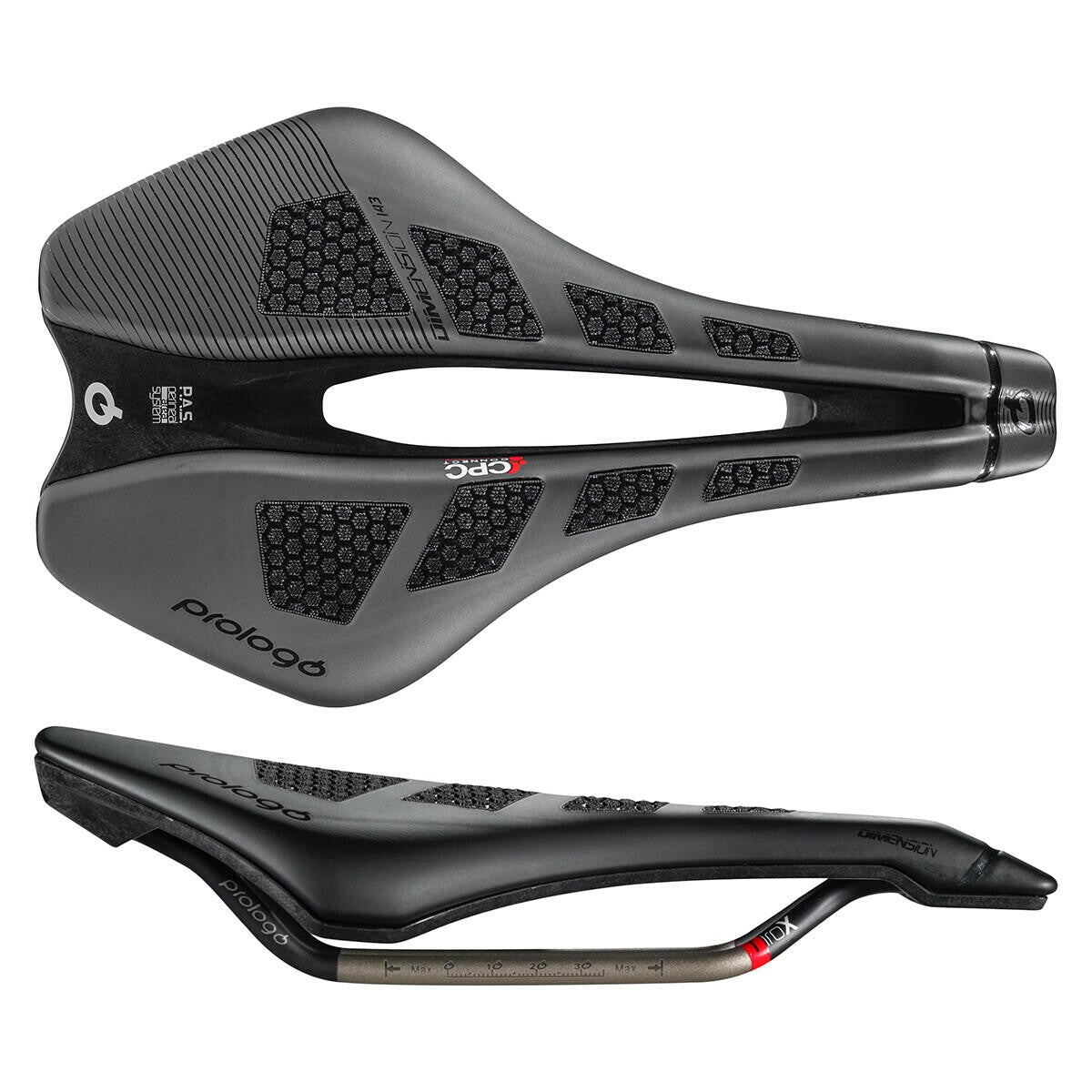 Prologo Dimension CPC PAS 143 Tri Saddle Black Tirox Rail Road MTB Gravel CX 1