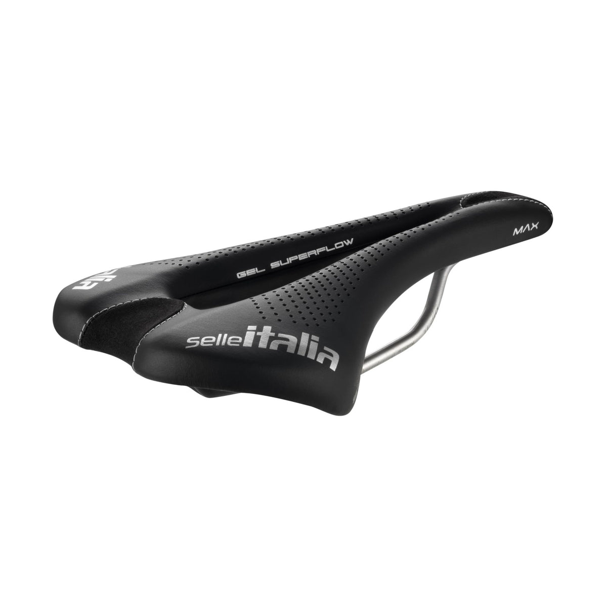 Selle Italia Max SLR Gel Superflow Saddle, L3 IDmatch, Ti 316, Fibra-Tek, Black 1