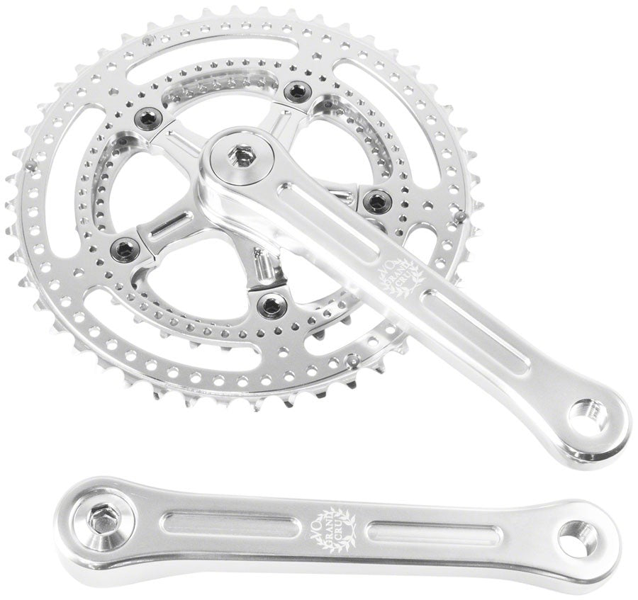 Velo Orange Grand Cru Drillium Cranks - 175mm 8/9/10sp 48/34t Square Taper JIS 1