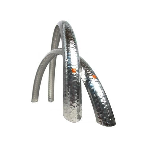 Velo Orange Silver Hammered 700c Fenders Set 45mm Pre-Drilled Aluminum 1