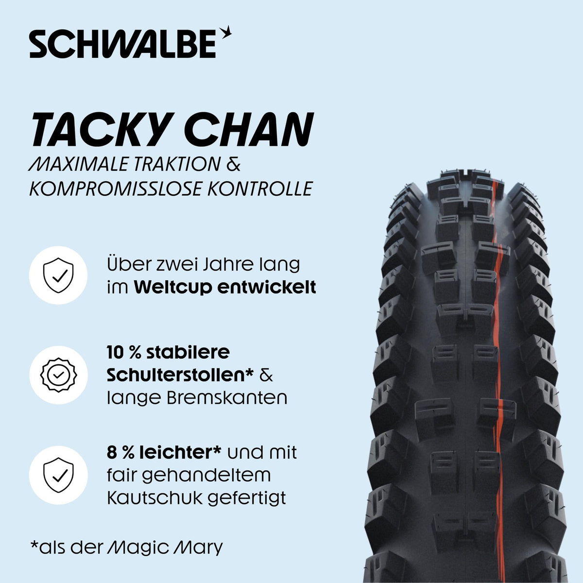 Schwalbe Tacky Chan Tire 29 x 2.40 Tubeless Fold Black Evolution Super Ground 2