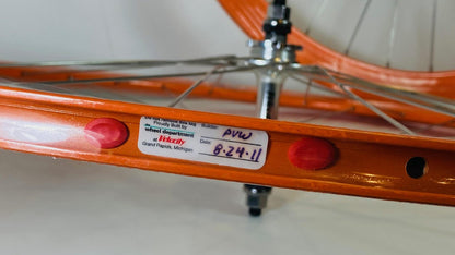 Velocity B-43 700c Track/Fixie Wheelset 32h Fix / Free 100/120 Radial F - Orange 9