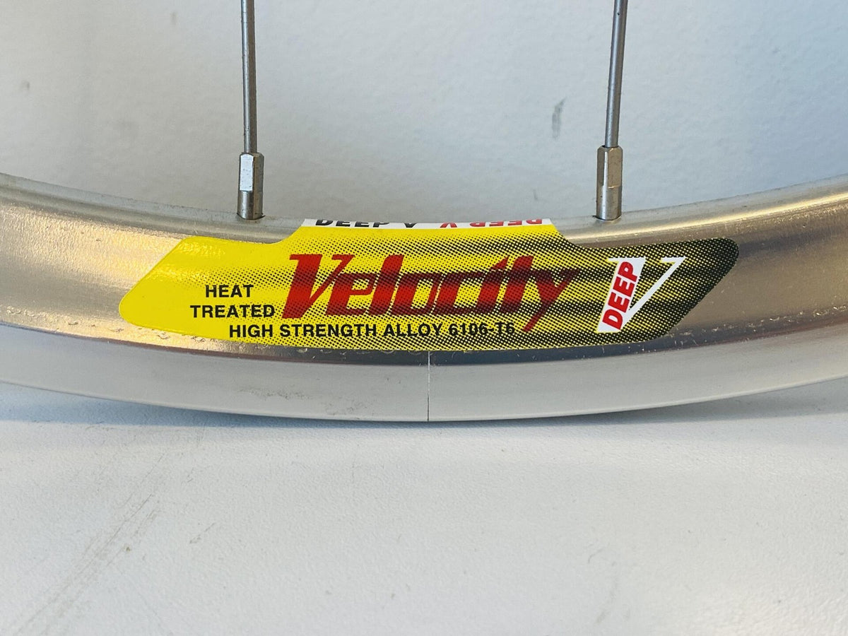 Velocity Pro Elite Deep-V 700c Tubular Track Wheelset Fix/Fix 32h 100/120 Silver 4