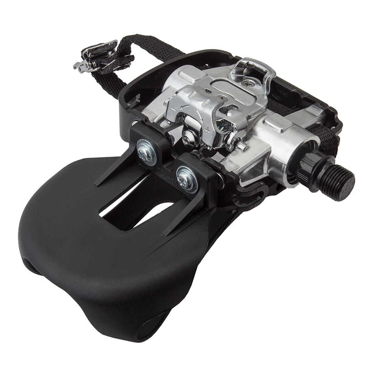 Sunlite Training SPD Clipless / Platform Alloy Pedals 9/16" with Clips + Straps 2