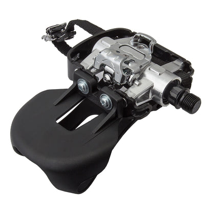 Sunlite Training SPD Clipless / Platform Alloy Pedals 9/16" with Clips + Straps 2