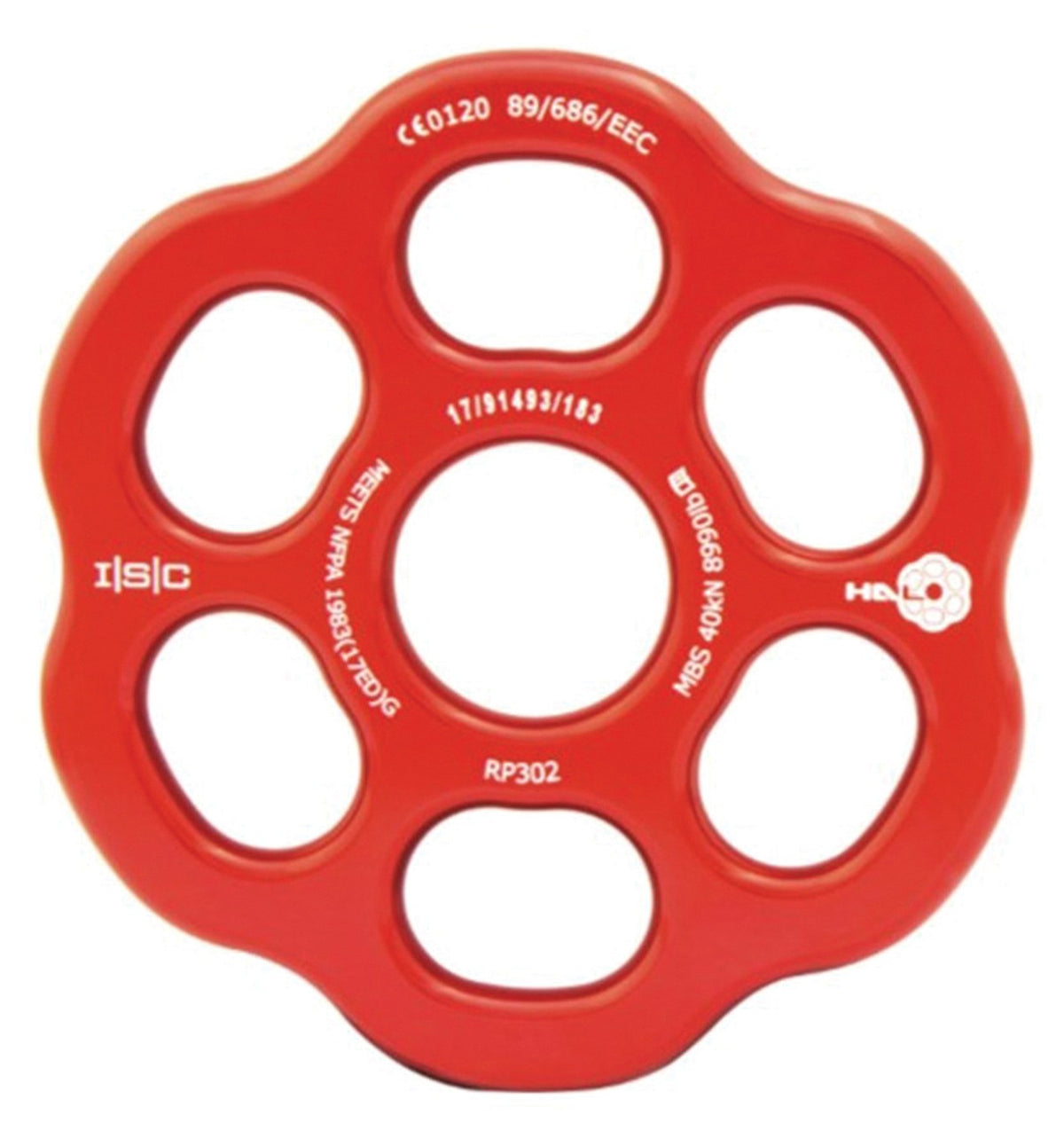 ISC EEC NFPA Small Black Halo Rigging Plate with Multiple Attachment Points 1