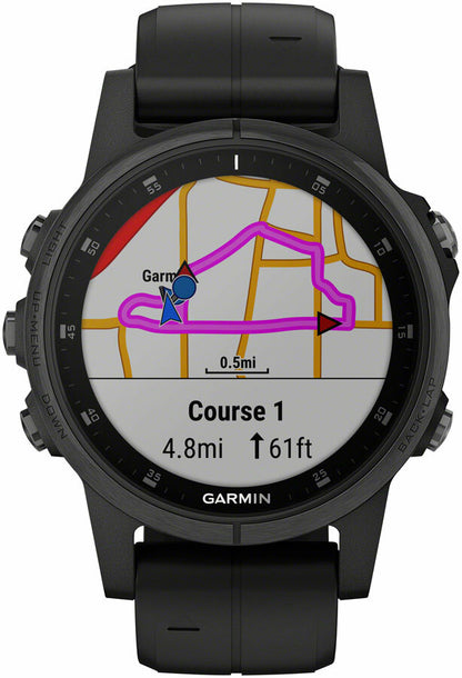Garmin Fenix 5S Plus Sapphire Multisport GPS Smart Watch Black with Black Band 2