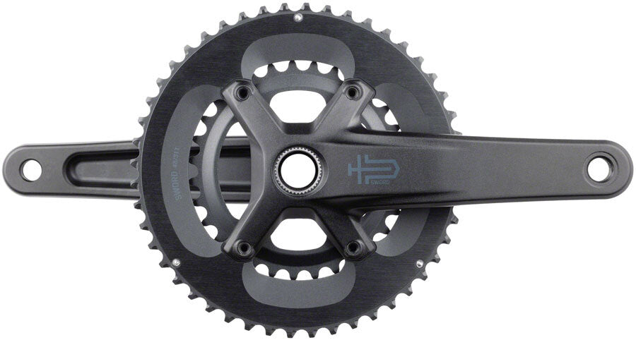 microSHIFT Sword 2x Crankset - 165mm 10-Speed 48/31t 110 Asym BCD 24mm Spindle 1