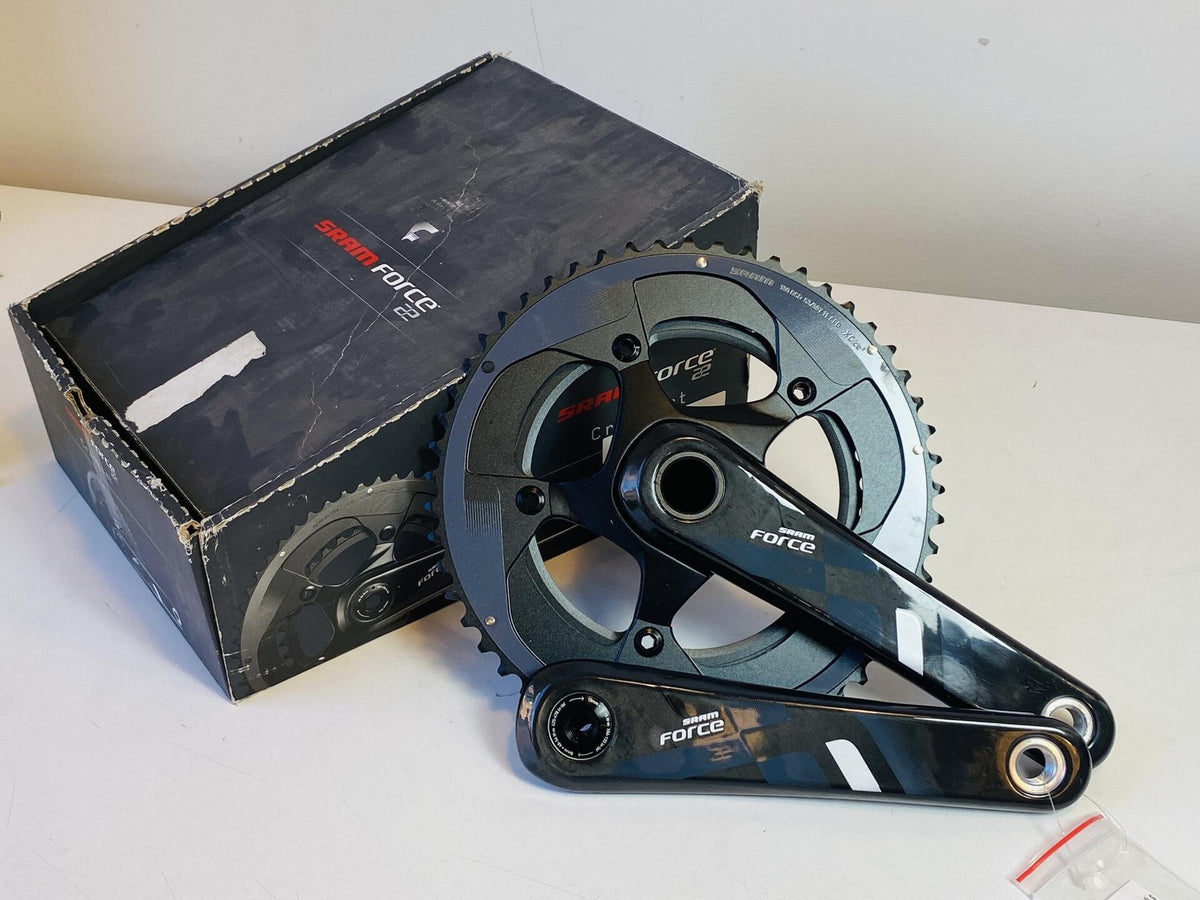 SRAM Force 22 Carbon Fiber 2x11s 175mm GXP Crankset 53/39t NOS w/o BB 1