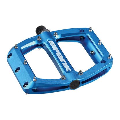 Spank Spoon 100 Pedals - Platform, Aluminum, 9/16", 100mm Wide, Blue 1