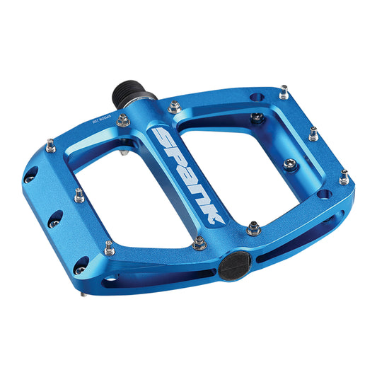 Spank Spoon 100 Pedals - Platform, Aluminum, 9/16", 100mm Wide, Blue 1