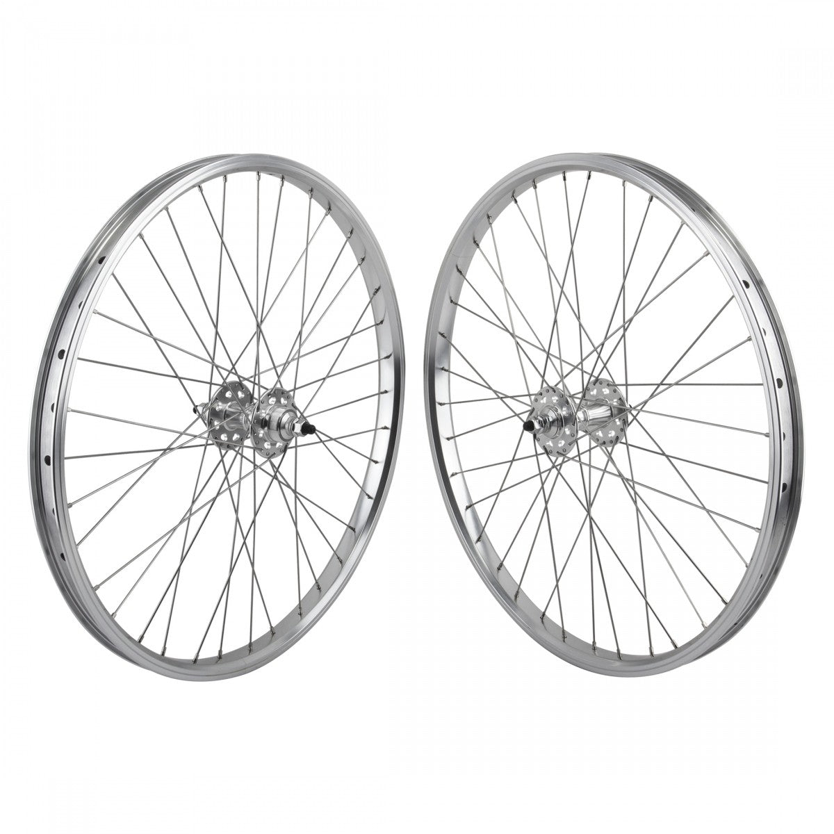 SE Bikes 24in Wheel Set J24SG Rim Sealed Bearing 36H 1s FW Silver 1