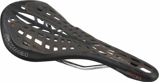 Tioga Spyder Stratum Saddle Chromoly Rails Black/Black Smoke Cover 1