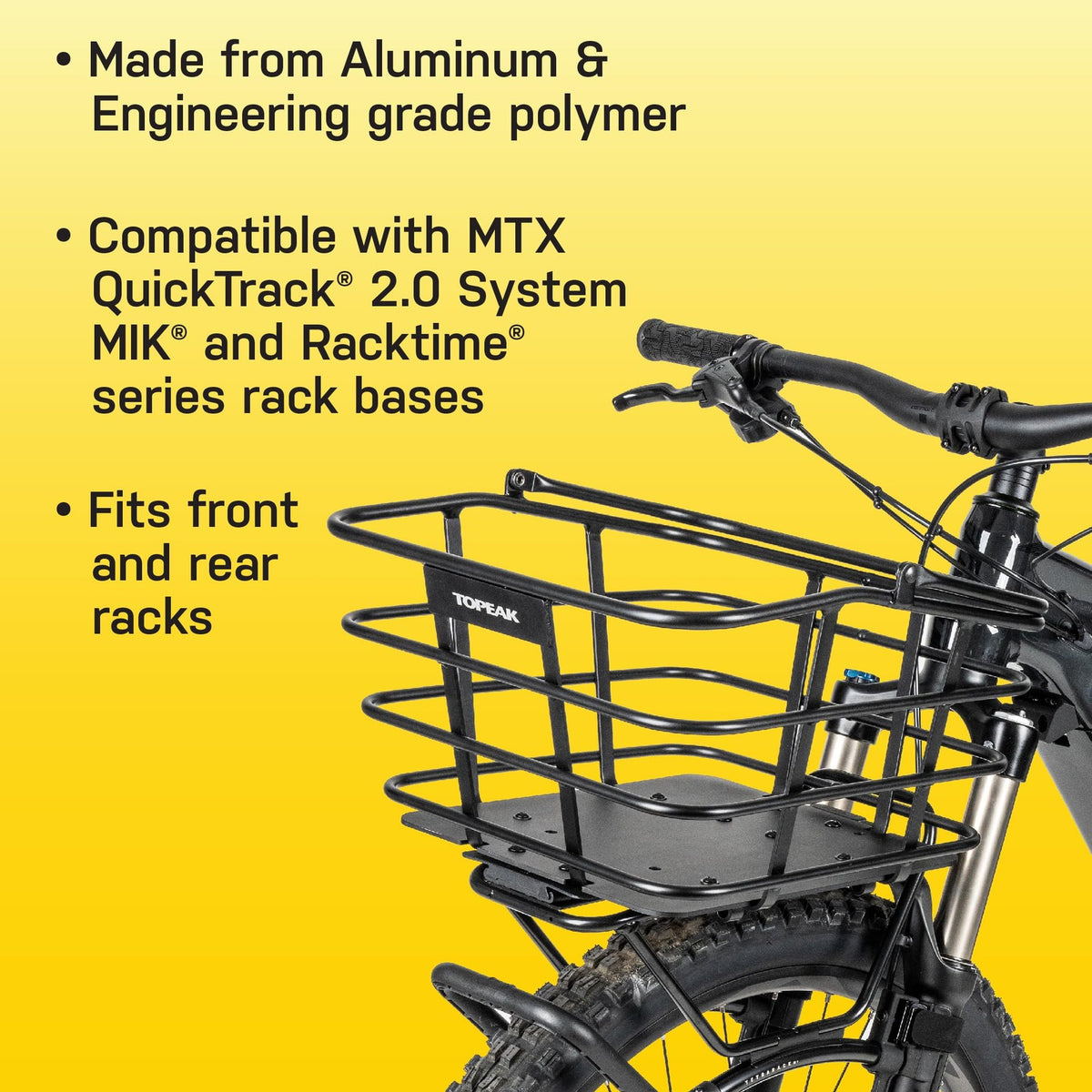 Topeak Urban DX 22L Rear Rack Alloy Basket - fits QuickTrack 2.0, MIK & Racktime 5