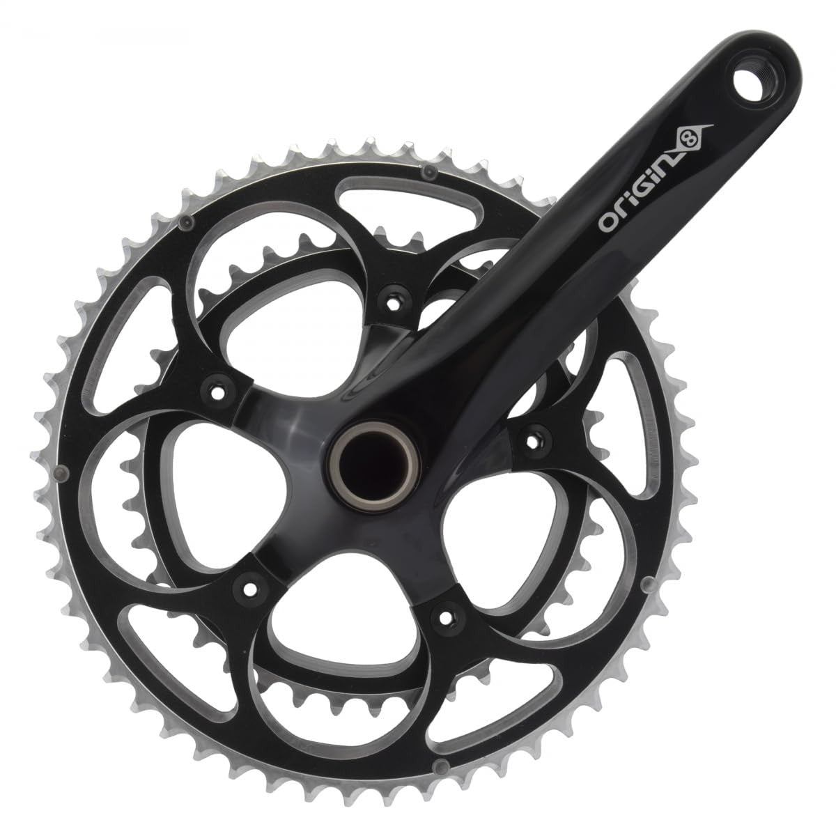 Origin8 2x Road Crankset 172.5x53/39 GXP Black 1