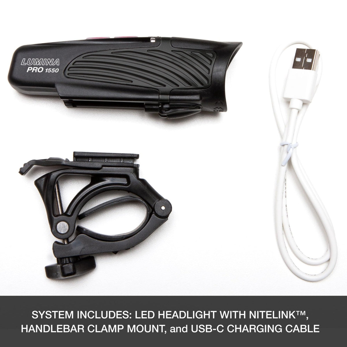 NiteRider Lumina Pro 1550 NiteLink USB-C Rechargeable Bike Light Powerful 8 5