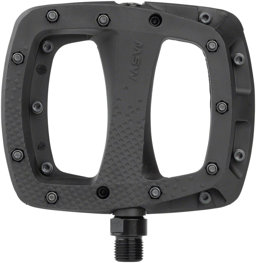 MSW Thump Pedals with Replaceable Pins - Platform, Composite, 9/16", Black 2