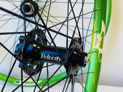 Velocty P-35 700c MTB/Gravel Clincher Wheelset 32h 8-10s 100/135mm - Anti Green 5
