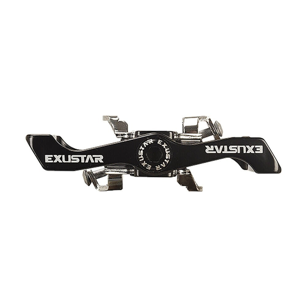Exustar E-PM820 Dual SPD Alloy Platform Pedals Cr-Mo Axle Sealed Bearing Black 3