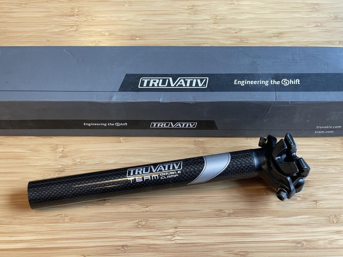 NOS SRAM Truvativ Team Double Clamp Carbon Fiber Seatpost 27.2mm 250mm 1