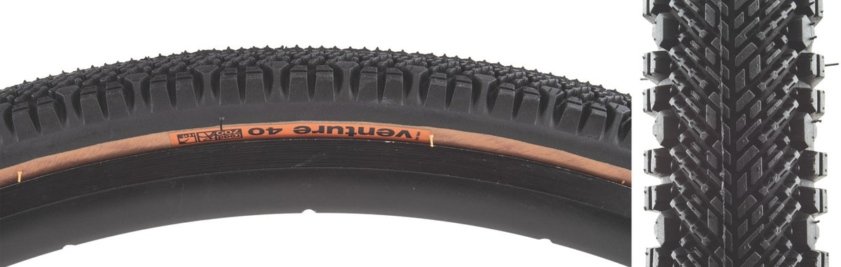 WTB Venture Tire - 700 x 40, TCS Tubeless, Folding, Black/Tan 1