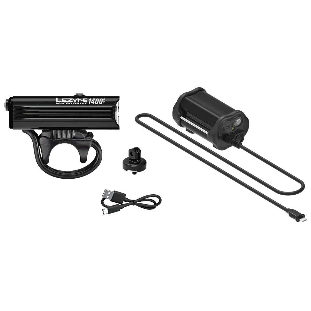 Lezyne Macro Drive 1400+ Loaded Kit Rechargeable Bike Light 1400 Lumens 1