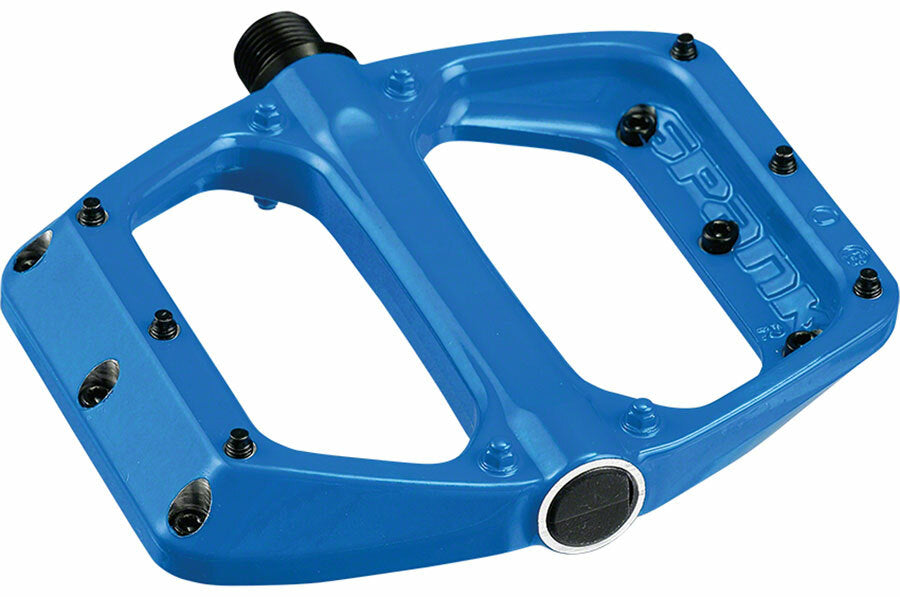Spank Spoon DC Pedals - Platform, Aluminum, 9/16", 110mm Wide, Blue 2