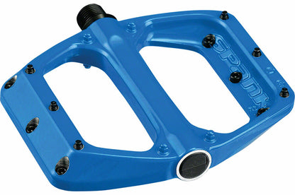 Spank Spoon DC Pedals - Platform, Aluminum, 9/16", 110mm Wide, Blue 2