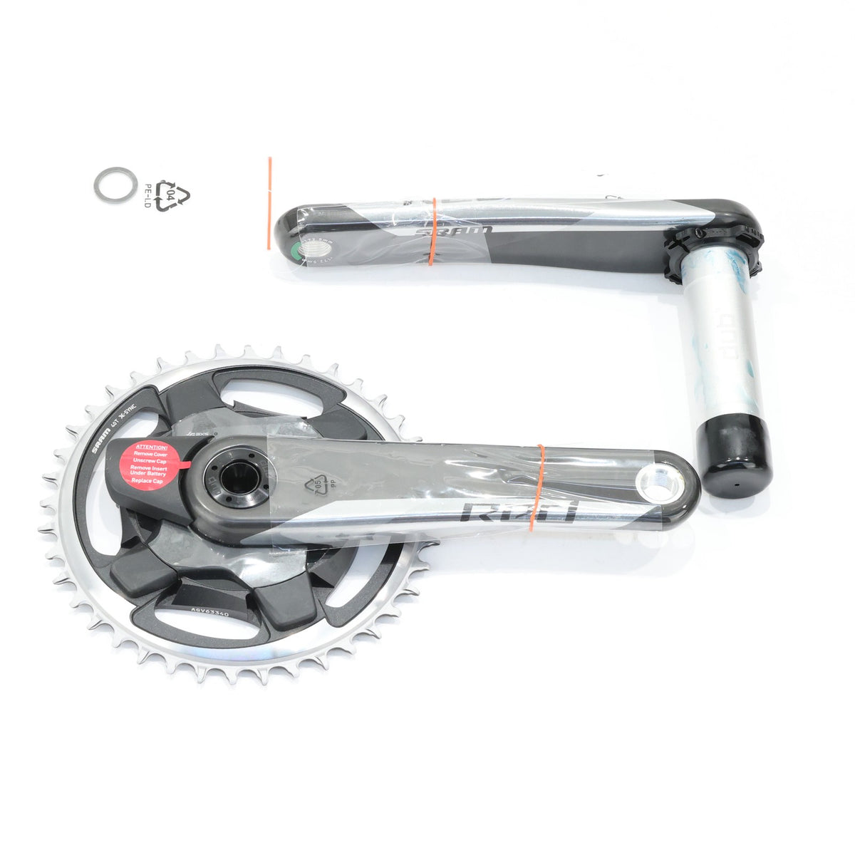 SRAM RED 1 AXS D1 Power Meter Crankset, 175mm, 12-Speed, 40T, Carbon, DUB 1