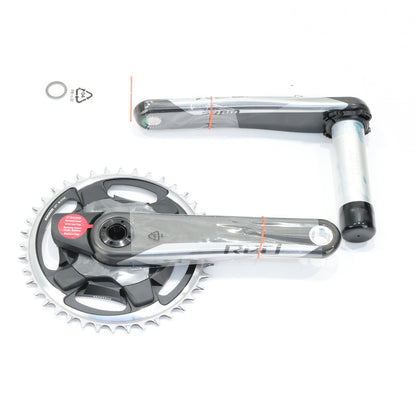 SRAM RED 1 AXS D1 Power Meter Crankset, 175mm, 12-Speed, 40T, Carbon, DUB 1