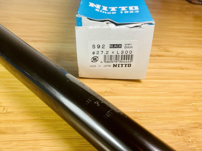 NOS Nitto S92 Alloy Seat Pillar Post 300 x 27.2mm - Black 5
