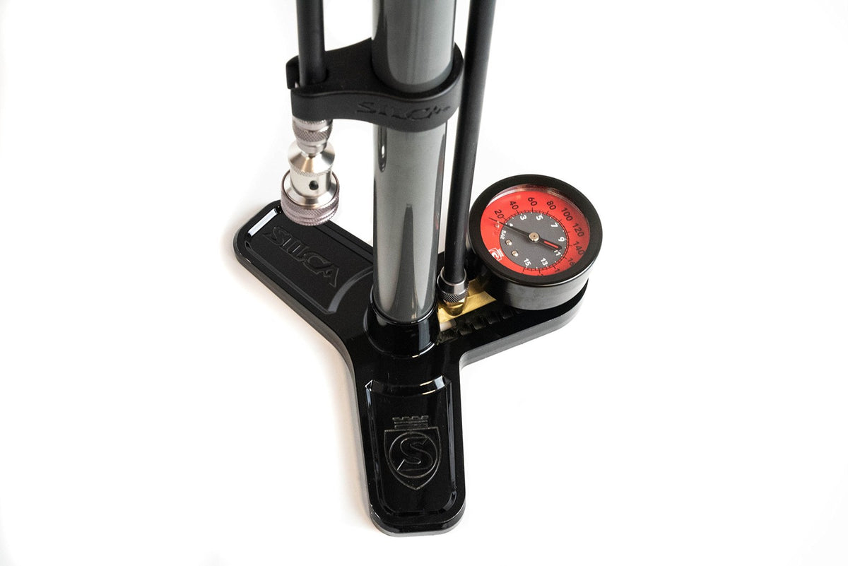 SILCA Pista Plus Bike Floor Pump with Steel Barrel, Wood Handle, 120psi 5