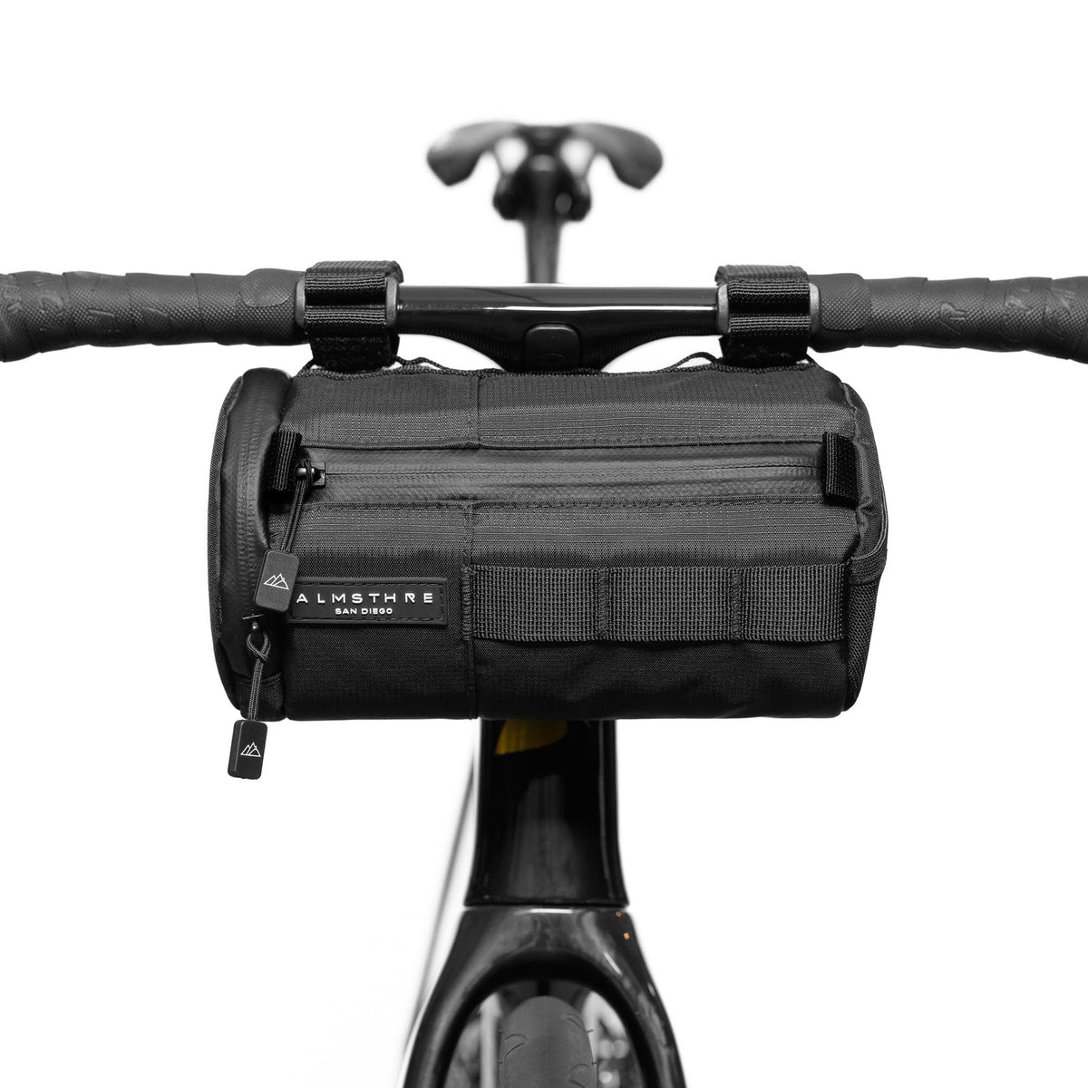 ALMSTHRE Signature Bar Bag – Midnight Black | Hard-Shell Bike Handlebar Bag with 1