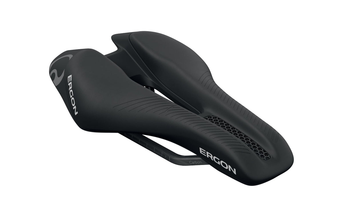 Ergon SR Tri Pro Carbon Saddle - Carbon Black Women's Mid 1
